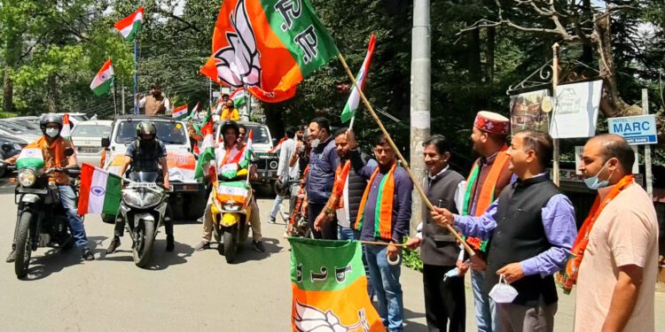 भाजपा की तिरंगा यात्रा में राष्ट्र प्रेम उमड़ा : जम्वाल