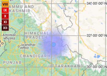 किन्नौर में भूकम्प के झटके……..