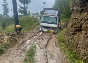 जिला शिमला में जुब्बल कोटखाई विधानसभा क्षेत्र की सुंगरी थाना सड़क के खस्ताहाल; बागवानों में रोष : प्रशासन की खुली पोल