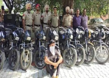 पुलिस के हत्थे चढ़ा बाइक चोर गिरोह का एक सदस्य,  दस बाइक भी बरामद