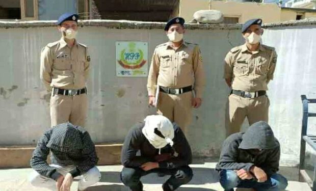 दिल्ली निवासी तीन युवक नशे की बड़ी खेप के साथ गिरफ्तार, तीनों की उम्र 25 से 29 साल के बीच…..