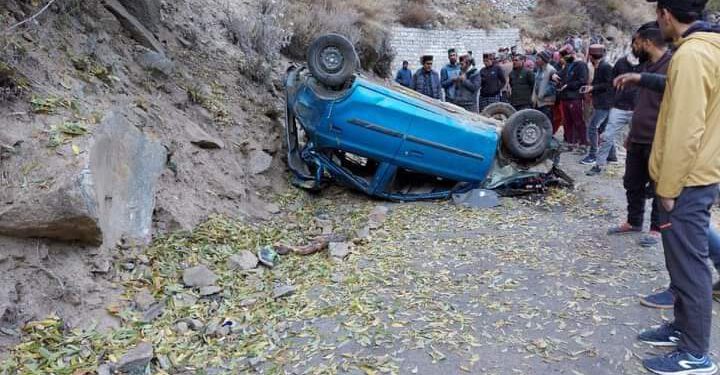 किन्नौर में बटसेरी गेट के पास एक कार दुर्घटनाग्रस्त, 3 की मौत दो घायल