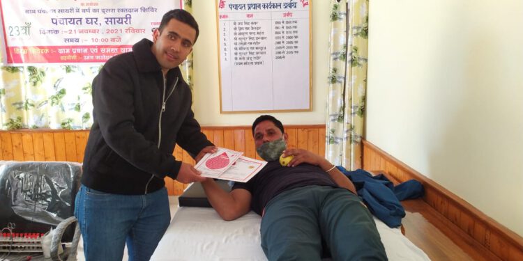 रक्तदान का कोई विकल्प नहीं: विक्रमादित्य सिंह