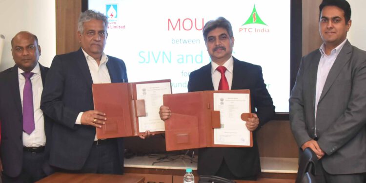 एसजेवीएन ने चौबीसों घंटे (आरटीसी) बिजली की आपूर्ति व् उत्पादों के विकास के लिए किया पीटीसी इंडिया के साथ समझौता ज्ञापन पर हस्ताक्षर