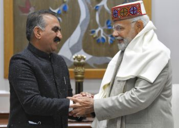 ठाकुर सुखविंदर सिंह सुक्खू ने प्रधानमंत्री से भेंट की