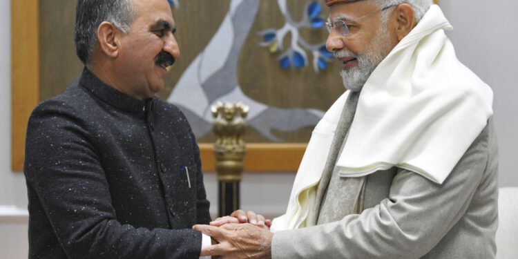 ठाकुर सुखविंदर सिंह सुक्खू ने प्रधानमंत्री से भेंट की