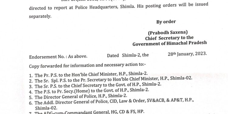 ये होंगे सीएम सेक्युटिरी, दो पुलिस अधिकारियों के भी तबादले…..