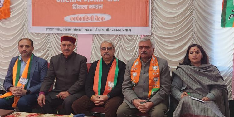 भाजपा शिमला मंडल की कार्यसमिति बैठक पंचायत भवन में संपन्न, नेताओं ने कार्यकर्ताओ में भरा जोश