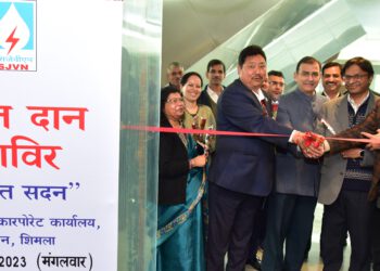 एसजेवीएन द्वारा कारपोरेट कार्यालय में आयोजित रक्त दान शिविरों में आज तक का सर्वाधिक 179 यूनिट रक्तदान किया गया