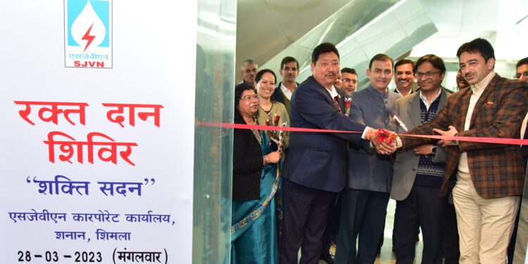 एसजेवीएन द्वारा कारपोरेट कार्यालय में आयोजित रक्त दान शिविरों में आज तक का सर्वाधिक 179 यूनिट रक्तदान किया गया