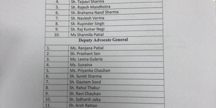 एडिशनल व डिप्टी एडवोकेट जनरल नियुक्त, देखें सूची…..