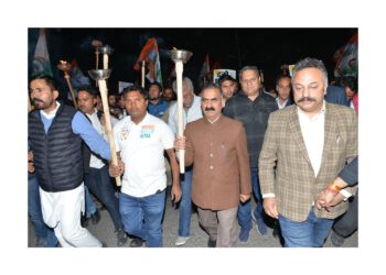 युवा कांग्रेस ने शिमला में निकाला मशाल जुलूस….