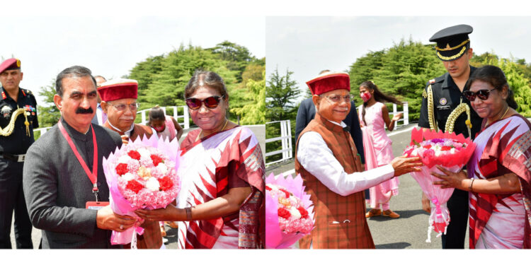 शिमला पहुंची राष्ट्रपति द्रौपदी मुर्मु