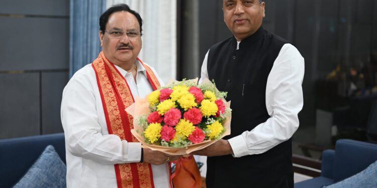 जगत प्रकाश नड्डा से मिले जयराम ठाकुर, हुई विस्तृत चर्चा