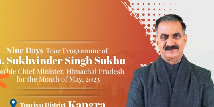 मुख्यमंत्री ठाकुर सुखविंदर सिंह सुक्खू 23 मई से कांगड़ा जिला के प्रवास पर देखें क्या रहेंगे सीएम के कार्यक्रम……