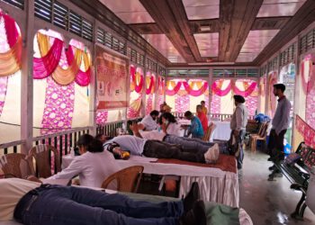 सामाजिक संस्था धर्मार्थ द्वारा रिज पर रक्त दान शिविर आयोजित, 50 यूनिट रक्त किया एकत्र