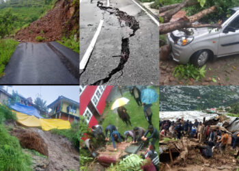 भारी बारिश के कारण ये सडके प्रभावित