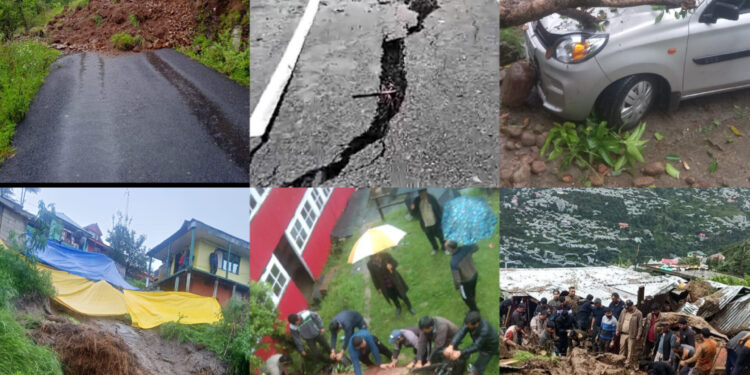 भारी बारिश के कारण ये सडके प्रभावित