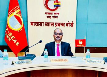 एसजेवीएन के सीएमडी नन्द लाल शर्मा ने बीबीएमबी के अध्यक्ष का पदभार ग्रहण किया