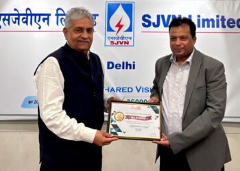 एसजेवीएन  विद्युत क्षेत्र में सर्वश्रेष्ठ सीएफओ अवार्ड 2023 से सम्मानित