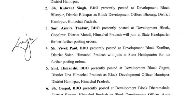 7 BDO के तबादले, देखें तबादला आदेश….