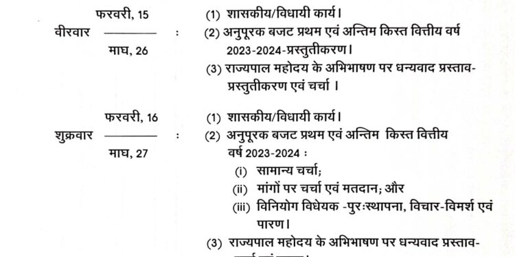 प्रदेश विधानसभा का बजट सत्र 14 फरवरी से, 17 फरवरी को सीएम सुक्खू पेश करेंगे अपना दूसरा बजट, देखें कब क्या होगा