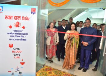 गीता कपूर, अध्यक्ष एवं प्रबंध निदेशक, एसजेवीएन ने शिमला में एसजेवीएन द्वारा आयोजित रक्तदान शिविर का उद्घाटन किया