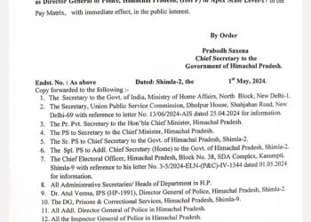 आईपीएस अतुल वर्मा हिमाचल के नए DGP, अधिसूचना जारी….
