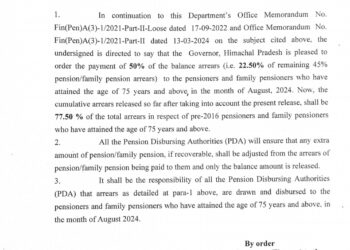 पेंशनरों को एरियर जारी, देखिए कितना मिलेगा…