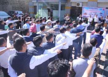 नाथपा झाकड़ी हाइड्रो पॉवर स्टेशन में फिट इंडिया फ्रीडम रन और शपथ ग्रहण समारोह का आयोजन