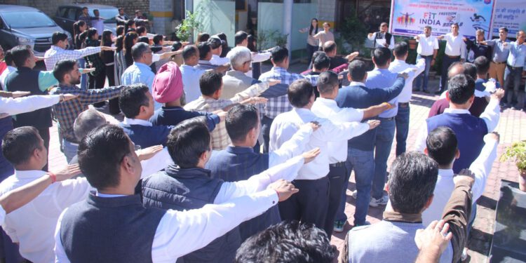 नाथपा झाकड़ी हाइड्रो पॉवर स्टेशन में फिट इंडिया फ्रीडम रन और शपथ ग्रहण समारोह का आयोजन