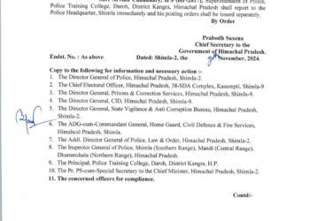 3 IPS अधिकारियों के तबादले, एक को पुलिस मुख्यालय रिपोर्ट करने को कहा….