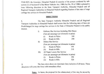 लोगों पर प्रदेश सरकार की मार, किराए में फिर बढ़ोतरी, अधिसूचना जारी, जानिए कितना बड़ा किराया……