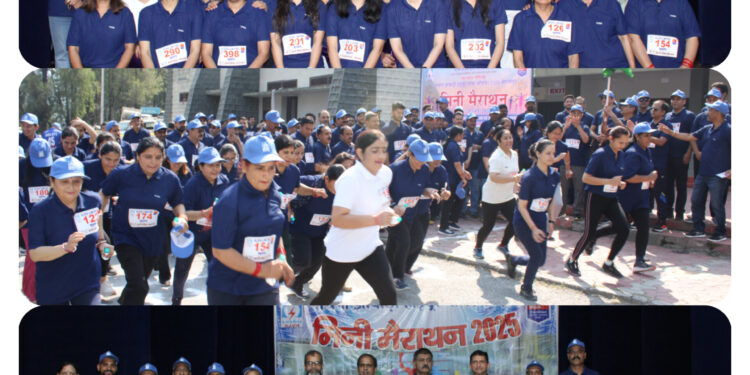 नाथपा झाकड़ी हाइड्रो पॉवर स्टेशन में एसजेवीएन के 38वें स्थापना दिवस पर मैराथन का आयोजन