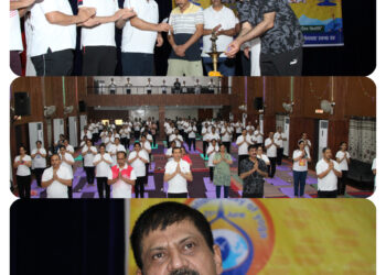 नाथपा झाकड़ी हाइड्रो पॉवर स्टेशन में अंतर्राष्ट्रीय योग दिवस 2025 पर योग शिविर का आयोजन