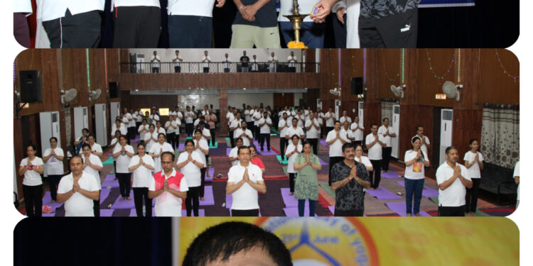 नाथपा झाकड़ी हाइड्रो पॉवर स्टेशन में अंतर्राष्ट्रीय योग दिवस 2025 पर योग शिविर का आयोजन