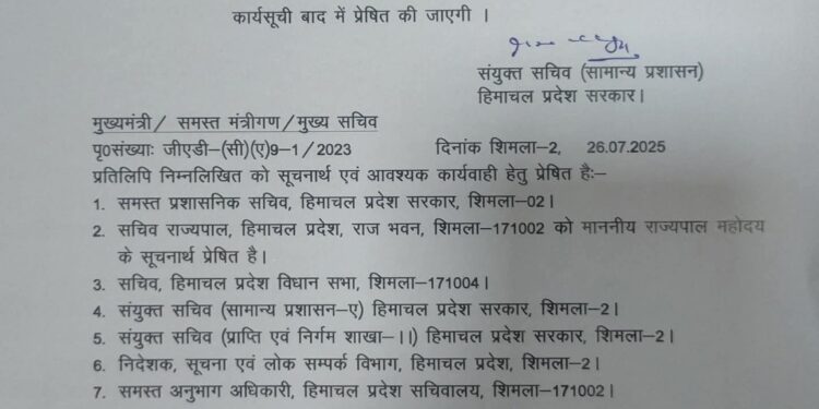 हिमाचल में लगातार 4 दिन होगी मंत्रिमंडल की बैठक, सरकार ने बुलाया मंत्रिमंडल का 4 दिन का सत्र…..