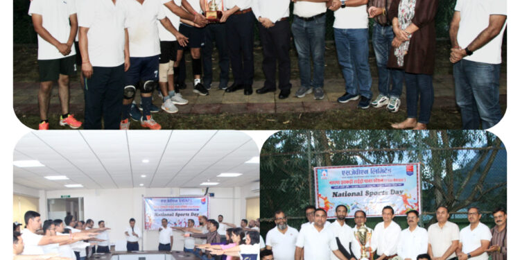 नाथपा झाकड़ी हाइड्रो पॉवर स्टेशन में राष्ट्रीय खेल दिवस 2025 का सफ़ल आयोजन