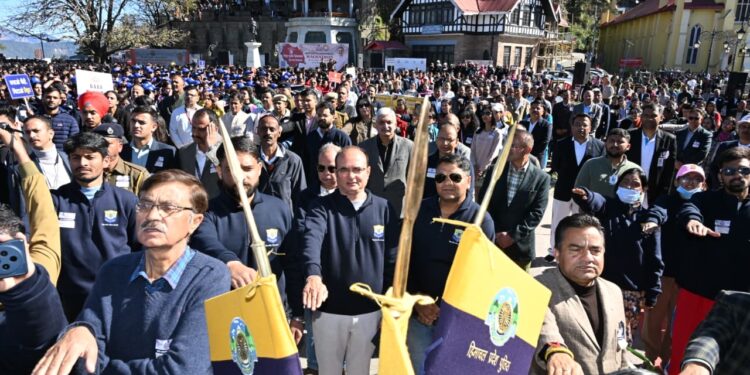 रिज मैदान पर चिट्टे के खिलाफ महा वॉकथॉन आयोजित