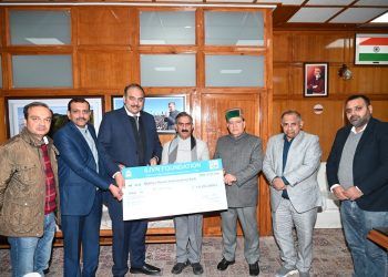 एसजेवीएन ने हिमाचल प्रदेश में मुख्यमंत्री सुख आश्रय कोष को ₹10 लाख की वित्तीय सहायता प्रदान की