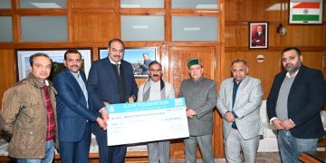 एसजेवीएन ने हिमाचल प्रदेश में मुख्यमंत्री सुख आश्रय कोष को ₹10 लाख की वित्तीय सहायता प्रदान की