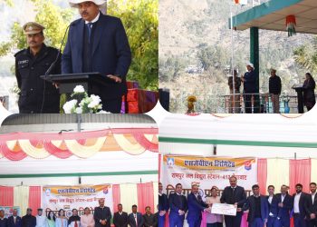 रामपुर जल विद्युत परियोजना बायल में मनाया 77वाँ गणतंत्र दिवस, परियोजना प्रमुख विकास मारवाह दने किया ध्वजारोहण