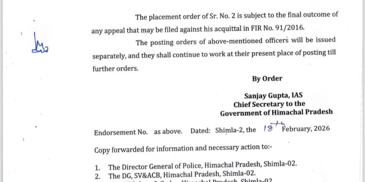 हिमाचल में 11 DSP पदोन्नत, बने ASP, देखिए किसे मिला पदोन्नति का तोहफा