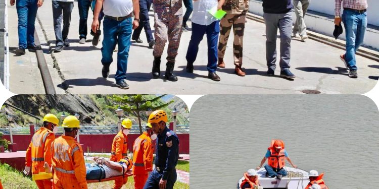 नाथपा बांध पर मॉक ड्रिल से आपदा प्रबंधन व्यवस्था का परीक्षण