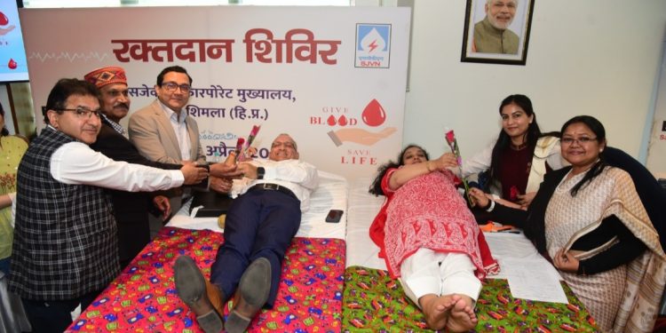 एसजेवीएन ने कारपोरेट मुख्यालय, शिमला में रक्तदान शिविर का आयोजन किया, 200 से अधिक यूनिट रक्त एकत्र