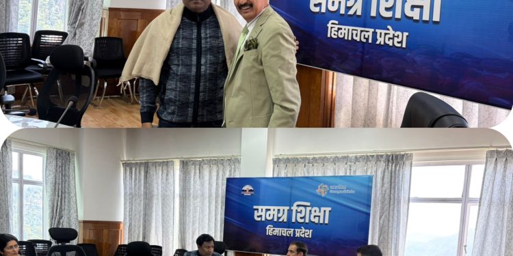 तेलंगाना के समग्र शिक्षा निदेशक डॉ. ई. नवीन निकोलस ने की समग्र शिक्षा निदेशक राजेश शर्मा से मुलाकात