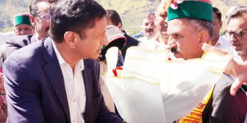 परियोजना प्रमुख, एनजेएचपीएस,  राजीव कपूर ने मुख्यमंत्री सुखविंद्र सिंह सुक्खू से शिष्टाचार भेंट की
