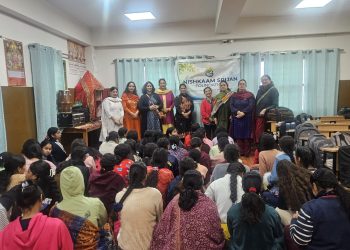 निष्काम सृजन फाउंडेशन ने बालिका आश्रम मशोबरा में बालिकाओं संग मनाई नवरात्रों की शुरुआत